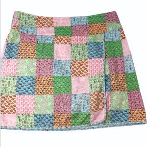 Vineyard Vines Patchwork Wrap Skirt 100% Cotton
